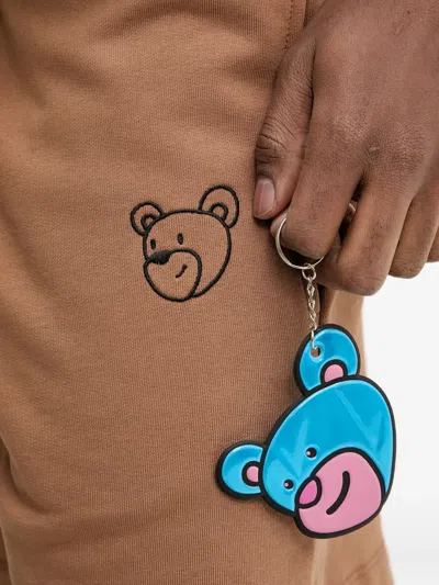 Inbetweeners Drawstring Graphic Shorts In Brown