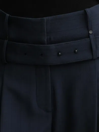 Stine Goya Belted-fastening Pleated Trousers In Blue
