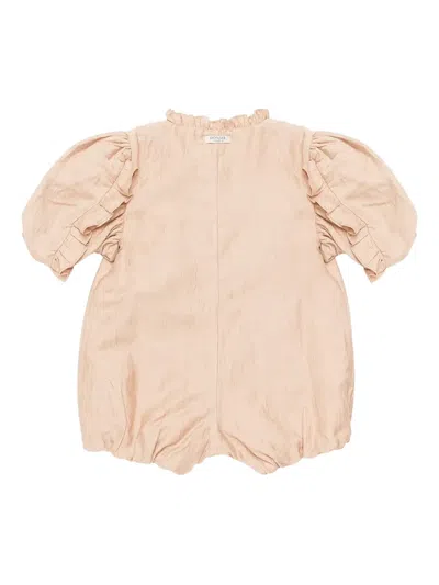 Donsje Ruffled Romper In Neutral