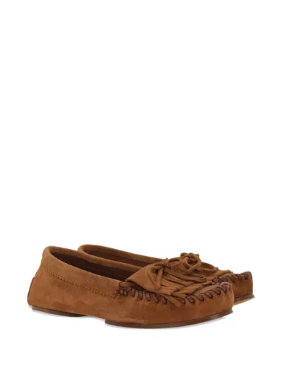 Paris Texas Loafers Bow Detail Moccasin Stitching Suede In Multi