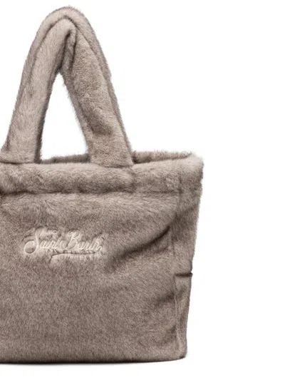 Mc2 Saint Barth Faux-fur Tote Bag In Brown