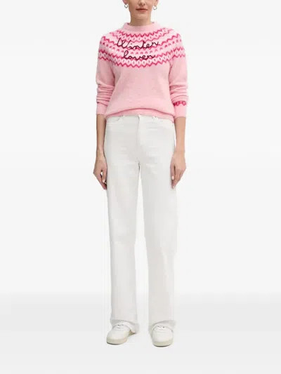 Mc2 Saint Barth Patterned Sweater In Pink