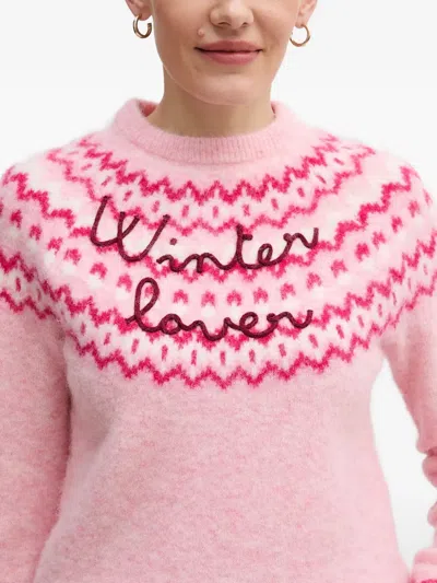 Mc2 Saint Barth Patterned Sweater In Pink