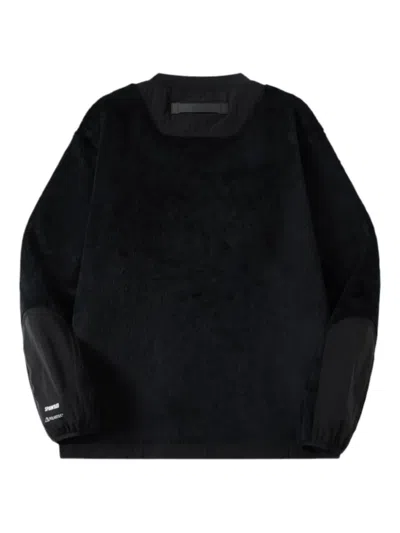 Spoonyard Zip-pocket Crew-neck Sweatshirt In Black