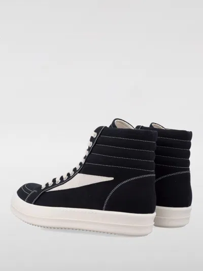 Rick Owens Drkshdw High Vintage Canvas Sneakers In Black