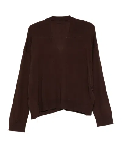 Liu •jo Patch-pockets Cardigan In Brown