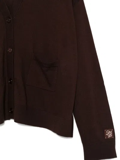 Liu •jo Patch-pockets Cardigan In Brown