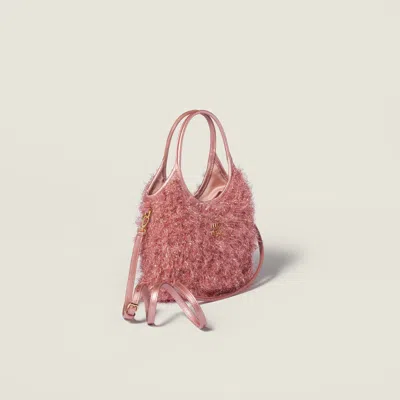 Miu Miu Ivy Lurex Tote Bag In Pink
