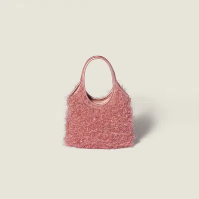 Miu Miu Ivy Lurex Tote Bag In Pink