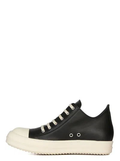 Rick Owens Women Blackwhite Lace Up Sneakers, 3.5 Luxury Sneakers For Women Darveys In Black