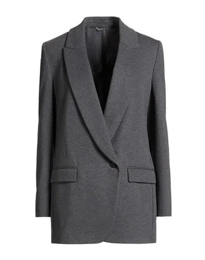 Brunello Cucinelli Wool-blend Blazer In Gray