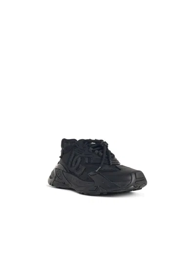 Dolce & Gabbana Logo Patch Panel Sneakers In Black