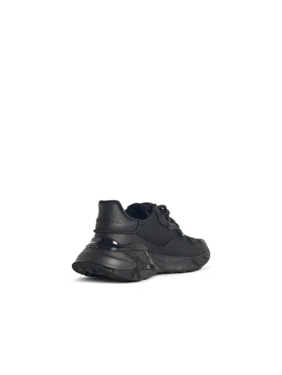 Dolce & Gabbana Logo Patch Panel Sneakers In Black