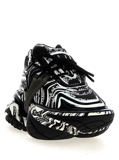 Balmain Unicorn Wave Lace-up Sneakers In Black