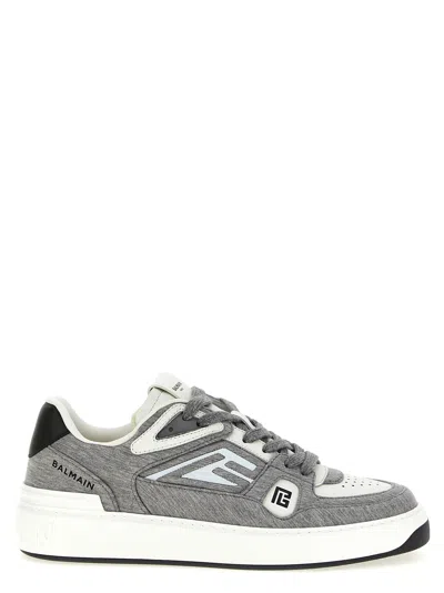 Balmain Grey B-court Skate Sneakers In Gray