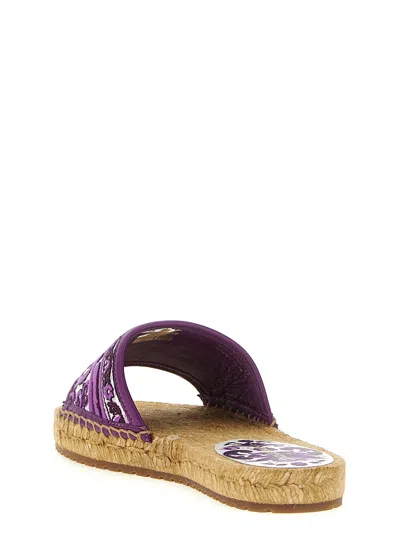 Dolce & Gabbana Embroidery Espadrilles In Purple