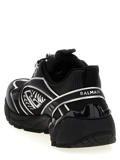 Balmain Sneakers In Technical Materials In Black