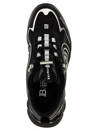 Balmain Sneakers In Technical Materials In Black