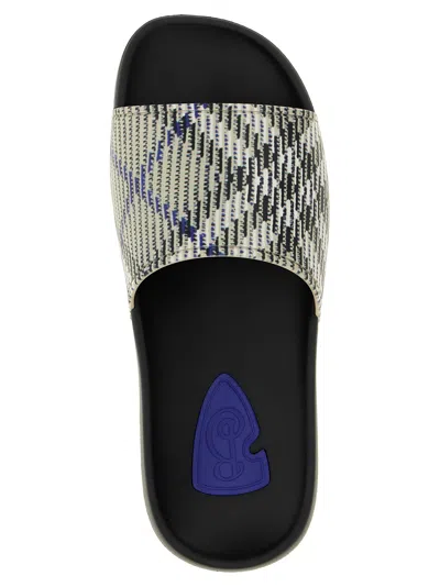 Burberry Patterned Strap Open Toe Rubber Sandals In Multi