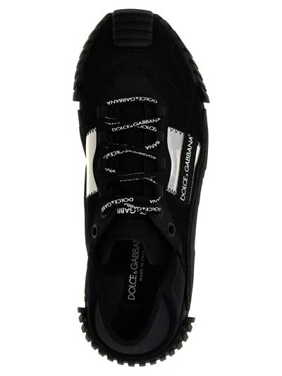 Dolce & Gabbana Ns1 Slip On Sneakers In Mixed Materials In Black