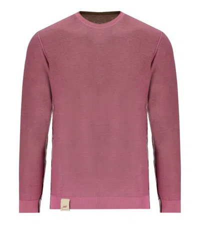 Bob Bart Brown Pink Reversible Crewneck Pullover In Brown