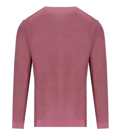 Bob Bart Brown Pink Reversible Crewneck Pullover In Brown