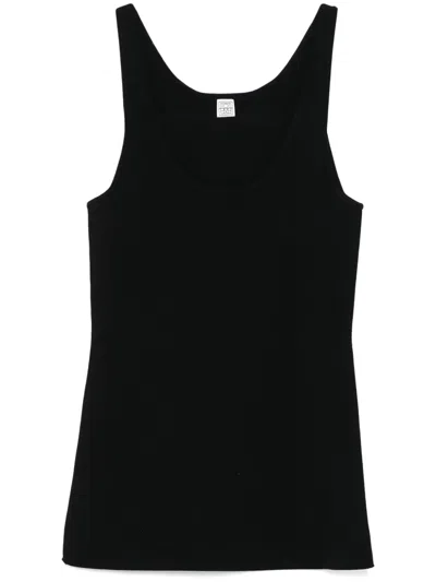 Totême Toteme Classic Compact Knit Tank Top In Black