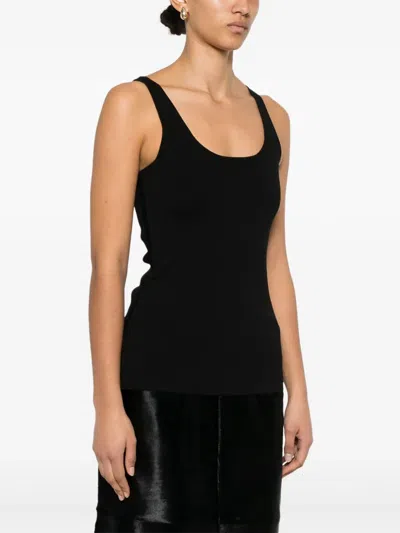 Totême Toteme Classic Compact Knit Tank Top In Black