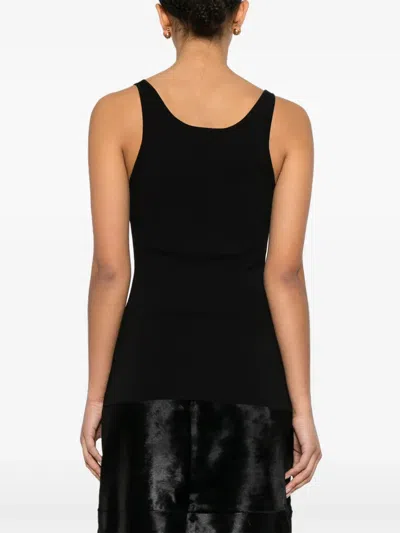 Totême Toteme Classic Compact Knit Tank Top In Black
