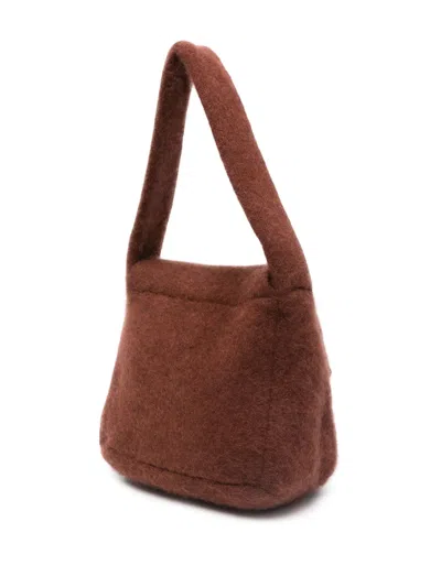 Aya Muse Textured Shoulder Bag In Brown