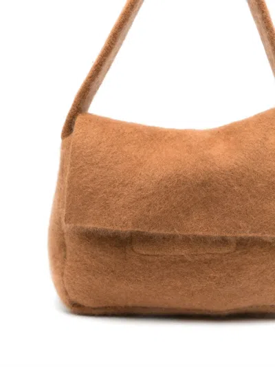 Aya Muse Textured Shoulder Bag In Brown