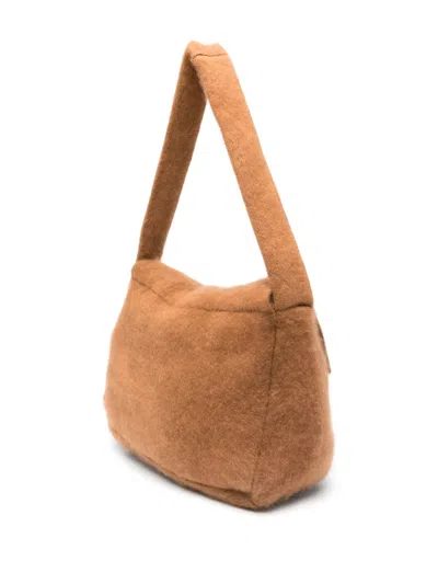 Aya Muse Textured Shoulder Bag In Brown