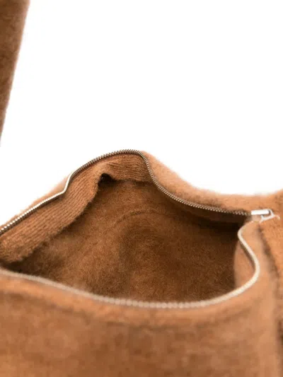 Aya Muse Textured Shoulder Bag In Brown