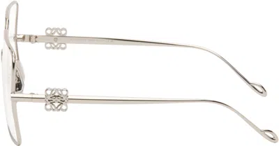 Loewe Silver Square Glasses In Silver