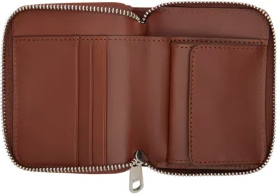 Apc Brown Chelsea Zip Wallet In Brown