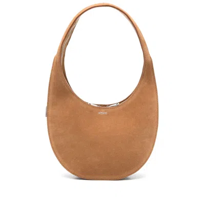 Coperni Suede Top Handle Shoulder Bag In Brown