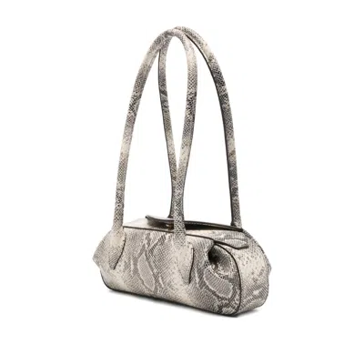 Yuzefi Mini Oyster Embossed-snakeskin Shoulder Bag In Multi