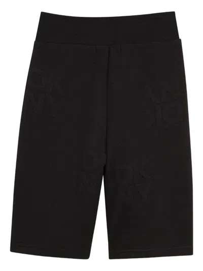 Dkny Logo-embossed Drawstring Shorts In Black