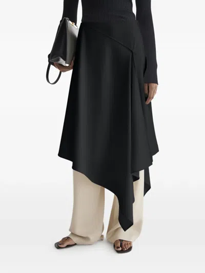 Aeron Mellow Asymmetric Skirt In Black