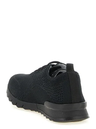 Kiton Fitb Mesh Sneakers Rubber Sole Pull Tab In Multi