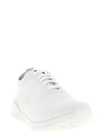 Kiton Knit Upper Sneakers Featuring Pull Tab In White
