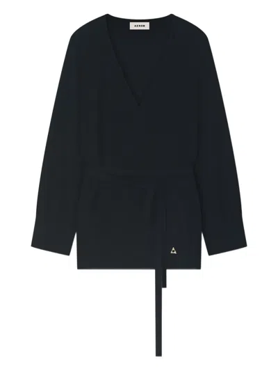 CLOUD V领束腰毛衣