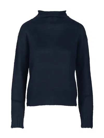 Max Mara Knitted Sweater In Blue