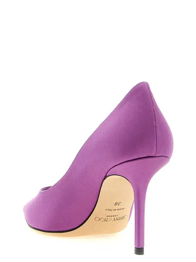 Jimmy Choo Love 85 Pointed-toe Slip-on Pumps In Purple