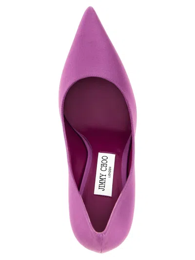 Jimmy Choo Love 85 Pointed-toe Slip-on Pumps In Purple