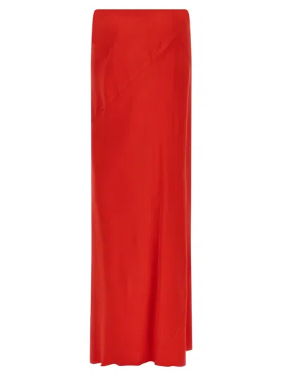 Ermanno Scervino Elastic-waist Midi Skirt In Red