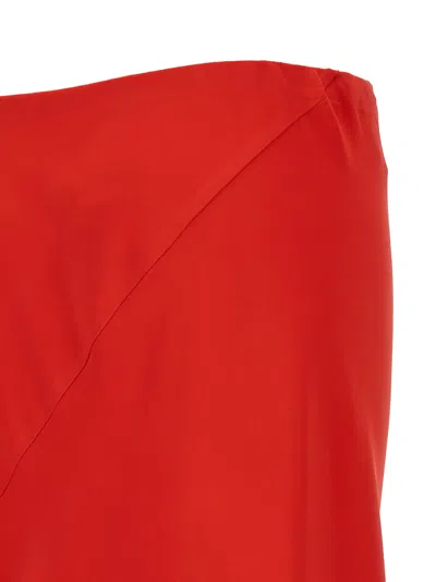 Ermanno Scervino Elastic-waist Midi Skirt In Red