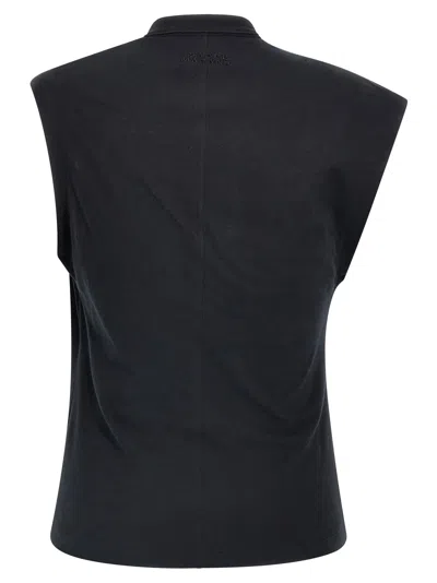 Isabel Marant Maisan Black T-shirt With Asymmetric Design And Logo Embroidery On The Back In Cotton Woman