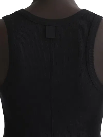 Mugler Ribbed Tank Top In Black