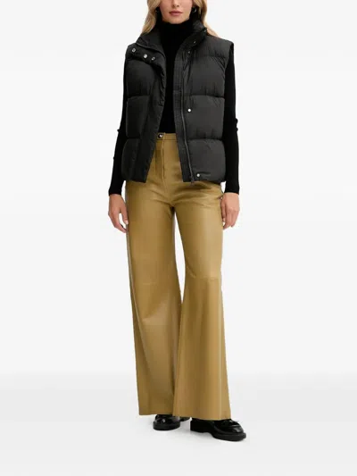 Mc2 Saint Barth Roll-neck Ribbed Top In Black